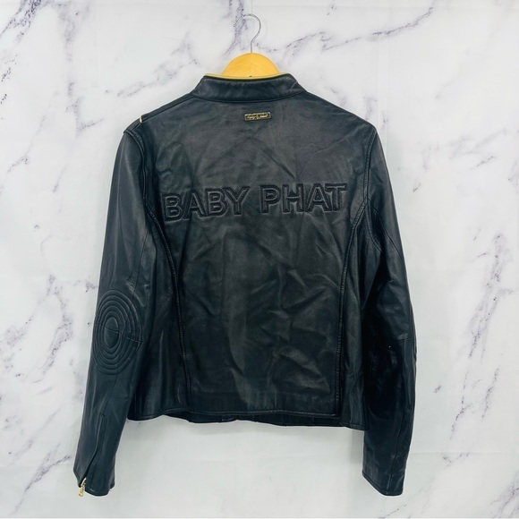 Baby Phat Vintage Y2K Leather Moto Jacket - Picture 3 of 3